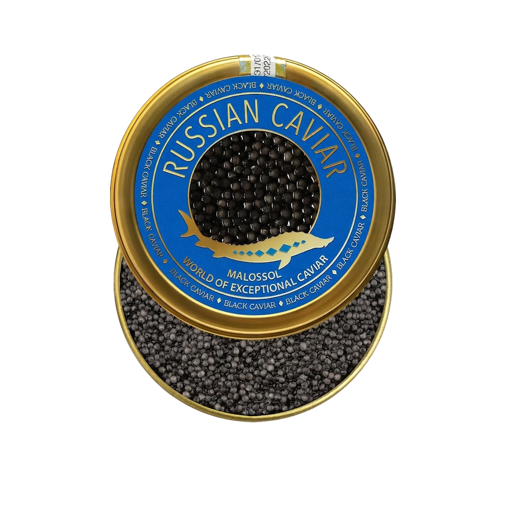 Russian caviar tin